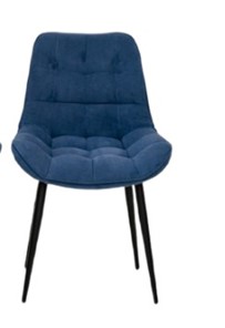 Обеденный стул Комфорт синий черные ножки в Южно-Сахалинске