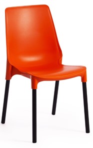 Обеденный стул GENIUS (mod 75) 46x56x84 оранжевый/черные ножки арт.15282 в Южно-Сахалинске