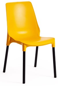 Обеденный стул GENIUS (mod 75) 46x56x84 желтый/черные ножки арт.15281 в Южно-Сахалинске