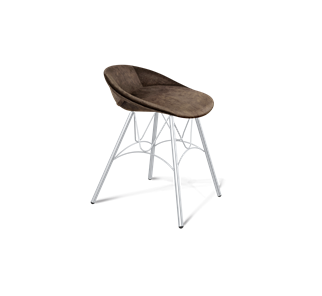 Обеденный стул SHT-ST19-SF1 / SHT-S100 (кофейный трюфель/хром лак) в Южно-Сахалинске