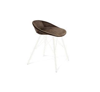 Обеденный стул SHT-ST19-SF1 / SHT-S37 (кофейный трюфель/белый муар) в Южно-Сахалинске