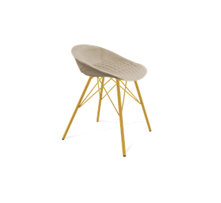 Обеденный стул SHT-ST19-SF1 / SHT-S37 (ванильный крем/золото) в Южно-Сахалинске
