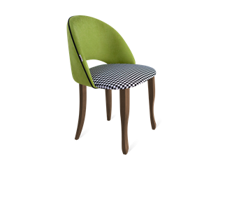 Обеденный стул SHT-ST34-3 / SHT-S122 (оливковый/гусиная лапка/темный орех/черный муар) в Южно-Сахалинске