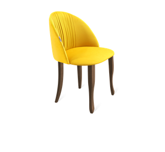 Обеденный стул SHT-ST35-1 / SHT-S122 (имперский жёлтый/темный орех/черный муар) в Южно-Сахалинске