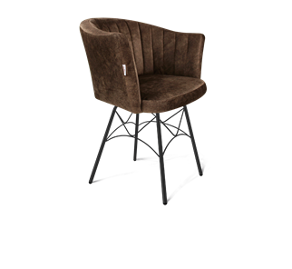 Обеденный стул SHT-ST42-1 / SHT-S107 (кофейный трюфель/черный муар) в Южно-Сахалинске