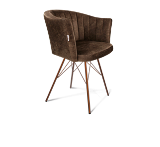 Обеденный стул SHT-ST42-1 / SHT-S37 (кофейный трюфель/медный металлик) в Южно-Сахалинске