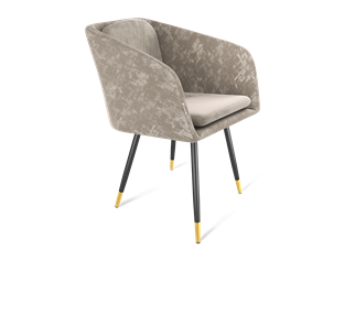 Обеденный стул SHT-ST43-1 / SHT-S95-1 (карамельный латте/черный муар/золото) в Южно-Сахалинске
