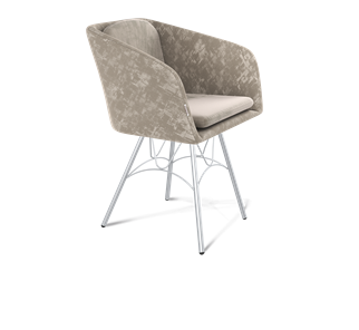 Обеденный стул SHT-ST43-1/ SHT-S100 (карамельный латте/хром лак) в Южно-Сахалинске