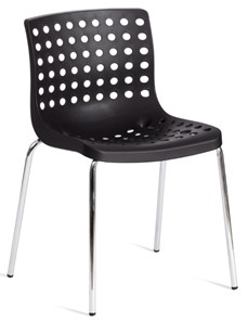 Обеденный стул SKALBERG (mod. C-084-A) 46х56х79 Black (черный) / Chrome (хром) арт.19258 в Южно-Сахалинске