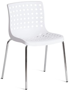 Обеденный стул SKALBERG (mod. C-084-A) 46х56х79 White (белый) / Chrome (хром) арт.19260 в Южно-Сахалинске