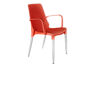 Обеденный стул SHT-ST76/S424-С (красный/хром лак) в Южно-Сахалинске