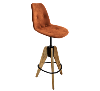 Полубарный стул SHT-ST29-C2 / SHT-S92 (песчаная буря/браш.коричневый/черный муар) в Южно-Сахалинске