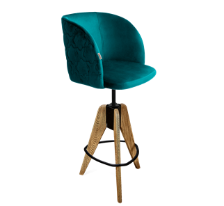Полубарный стул SHT-ST33-1 / SHT-S92 (альпийский бирюзовый/браш.коричневый/черный муар) в Южно-Сахалинске