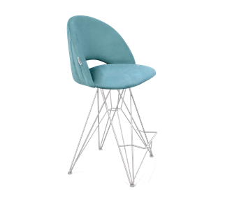 Полубарный стул SHT-ST34-1 / SHT-S66-1 (голубая пастель/хром лак) в Южно-Сахалинске