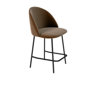 Полубарный стул SHT-ST35 / SHT-S29P-1 (кофейный ликер/черный муар) в Южно-Сахалинске
