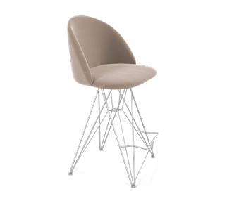 Полубарный стул SHT-ST35 / SHT-S66-1 (латте/хром лак) в Южно-Сахалинске