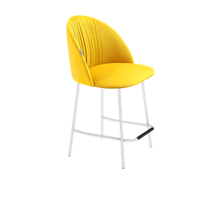 Полубарный стул SHT-ST35-1 / SHT-S29P-1 (имперский жёлтый/белый муар) в Южно-Сахалинске