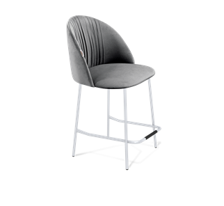 Полубарный стул SHT-ST35-1 / SHT-S29P-1 (угольно-серый/хром лак) в Южно-Сахалинске