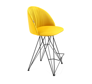 Полубарный стул SHT-ST35-1 / SHT-S66-1 (имперский жёлтый/черный муар) в Южно-Сахалинске