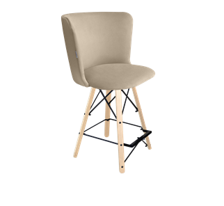 Полубарный стул SHT-ST36 / SHT-S80-1 (ванильный крем/прозрачный лак/черный) в Южно-Сахалинске