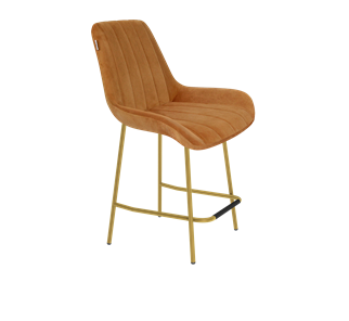 Полубарный стул SHT-ST37 / SHT-S29P-1 (горчичный/золото) в Южно-Сахалинске