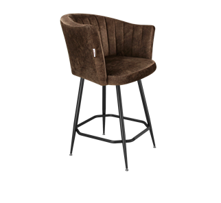 Полубарный стул SHT-ST42-1 / SHT-S148-1 (кофейный трюфель/черный муар) в Южно-Сахалинске