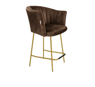 Полубарный стул SHT-ST42-1 / SHT-S29P-1 (кофейный трюфель/золото) в Южно-Сахалинске