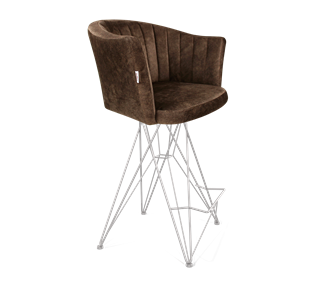 Полубарный стул SHT-ST42-1 / SHT-S66-1 (кофейный трюфель/хром лак) в Южно-Сахалинске
