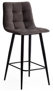 Кухонный полубарный стул CHILLY (mod. 7095пб) 55х44х94 темно-серый barkhat 14/черный арт.15454 в Южно-Сахалинске