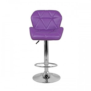 Барный стул Алмаз с мягкой спинкой WX-2582 экокожа фиолетовый в Южно-Сахалинске