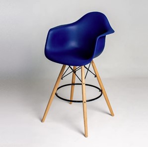 Барный стул derstuhl DSL 330 Wood bar (темно-синий) в Южно-Сахалинске