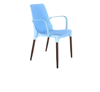 Обеденный стул SHT-ST76/S424-С (голубой/коричневый муар) в Южно-Сахалинске