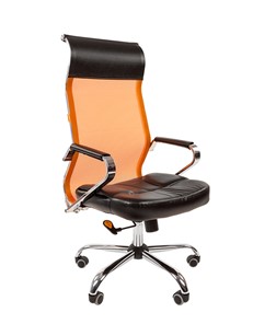 Офисное кресло CHAIRMAN 700 сетка, цвет оранжевый в Южно-Сахалинске - предосмотр