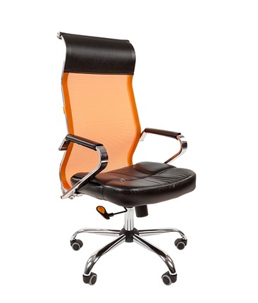 Офисное кресло CHAIRMAN 700 сетка, цвет оранжевый в Южно-Сахалинске - изображение