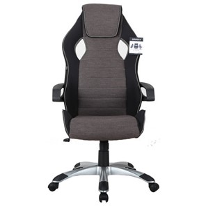 Офисное кресло Brabix Techno GM-002 (ткань, черное/серое, вставки белые) в Южно-Сахалинске
