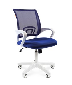 Офисное кресло CHAIRMAN 696 white, ткань, цвет синий в Южно-Сахалинске