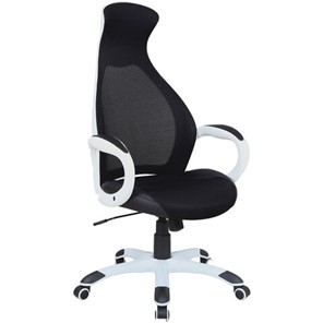Компьютерное кресло Brabix Premium Genesis EX-517 (пластик белый, ткань/экокожа/сетка черная) в Южно-Сахалинске