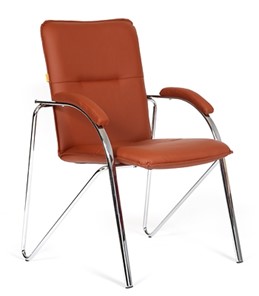 Кресло офисное CHAIRMAN 850 Экокожа Terra 111 коричневая в Южно-Сахалинске