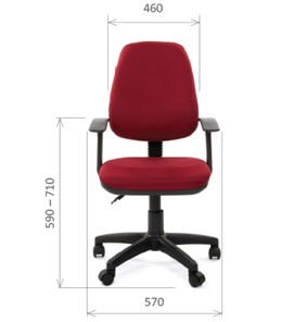 Кресло компьютерное CHAIRMAN 661 Ткань стандарт 15-11 красная в Южно-Сахалинске - предосмотр 1