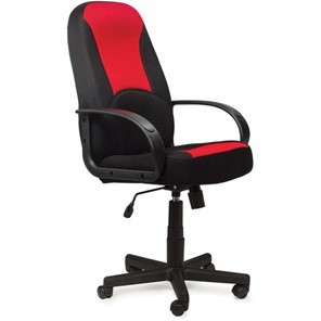 Кресло компьютерное BRABIX "City EX-512", ткань черная/красная, TW, 531408 в Южно-Сахалинске
