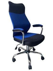 Офисное кресло C168 черный/синий в Южно-Сахалинске