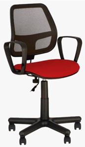 Офисное кресло ALFA GTP (PM60) CAGLIARI черный, красный в Южно-Сахалинске