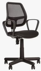 Офисное кресло ALFA GTP (PM60) искусственная кожа /сетка черный в Южно-Сахалинске
