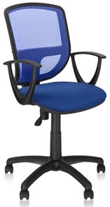 Кресло компьютерное BETTA GTP (PL62) ткань CAGLIARI C-6 /сетка синий в Южно-Сахалинске