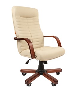 Офисное кресло CHAIRMAN 480 WD, экокожа, цвет бежевый в Южно-Сахалинске