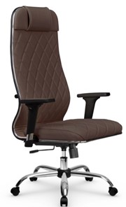 Кресло офисное Мetta L 1m 40M/2D Infinity Easy Clean (MPES) топган, нижняя часть 17833 темно-коричневый в Южно-Сахалинске