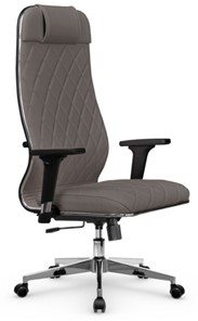 Кресло офисное Мetta L 1m 40M/2D Infinity Easy Clean (MPES) топган, нижняя часть 17834 серый в Южно-Сахалинске