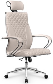 Кресло офисное Metta L 2c 44C/K116 Infinity Easy Clean топган OMS, нижняя часть 17853 светло-бежевый в Южно-Сахалинске
