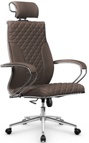 Кресло офисное Metta L 2c 44C/K116 Infinity Easy Clean топган OMS, нижняя часть 17853 светло-коричневый в Южно-Сахалинске