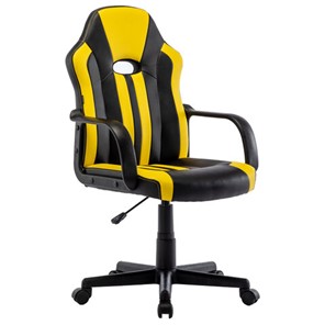 Кресло офисное RABIX "Stripe GM-202", экокожа, черное/желтое, 532510 в Южно-Сахалинске
